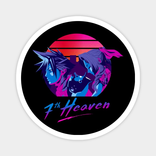 7th Heaven FF7 Cloud X Aerith 80S Magnet by geekmethat